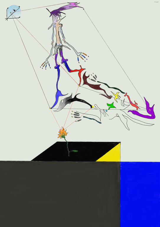 fragmented between spaces